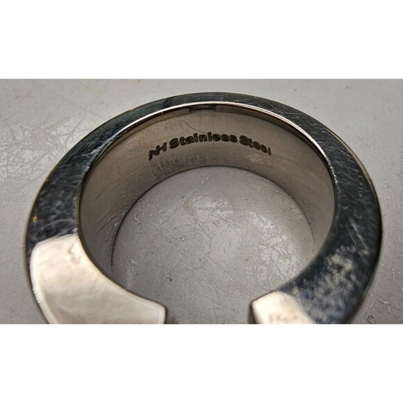 Stainless Steel CZ 2 Tone Ring Size 5.5 - Picture 5 of 5